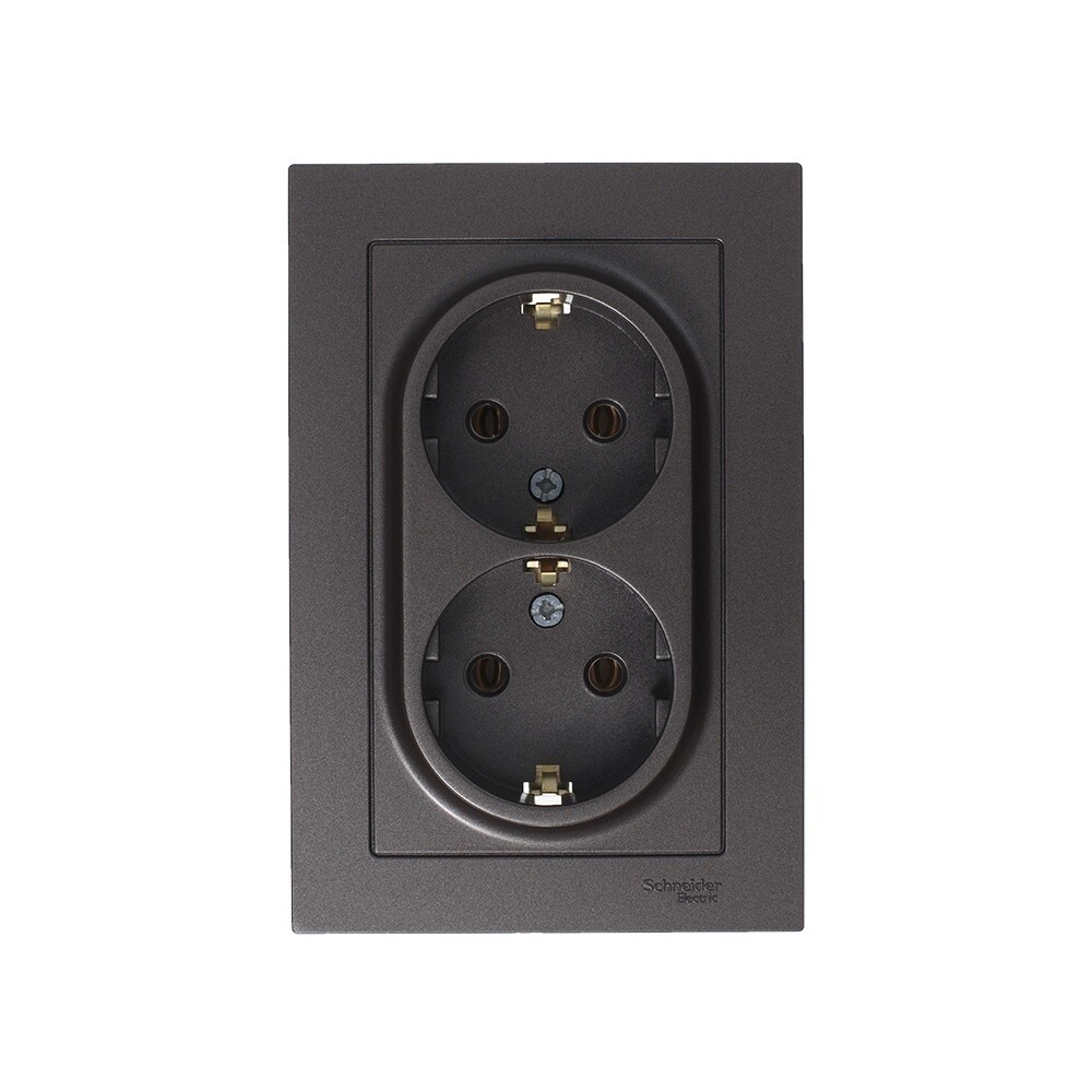 Розетка Systeme Electric AtlasDesign встраиваемая мокко (ATN000624)