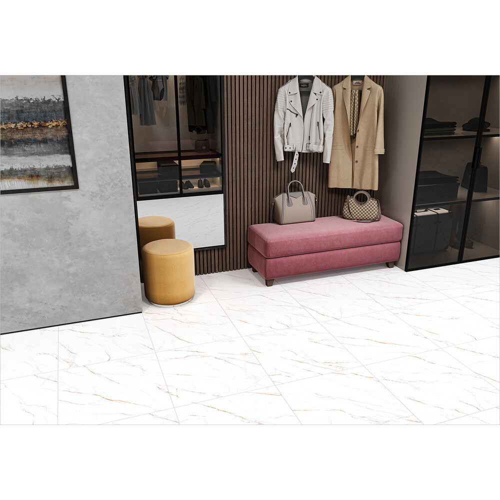 Керамогранит Alma Ceramica Neo Calacatta белый матовый 600x600x9,5 мм (4 шт.= 1,44 кв.м)