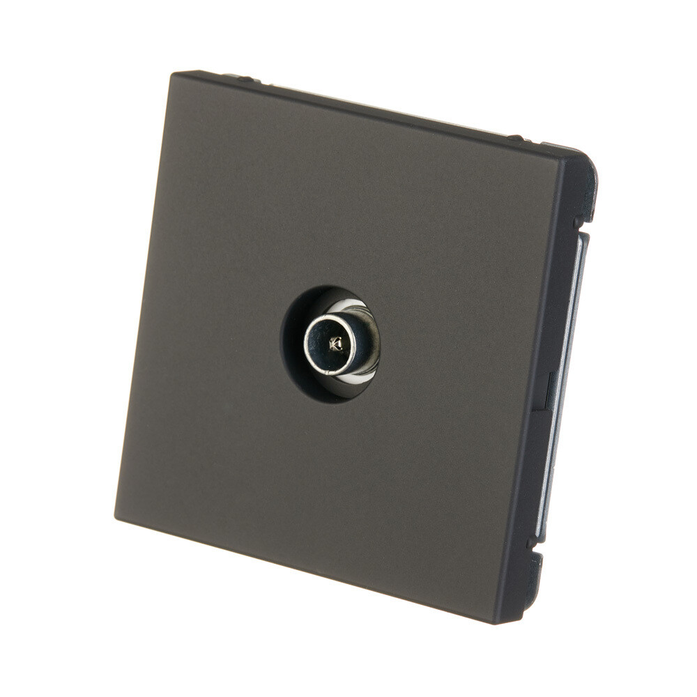 Розетка телевизионная Systeme Electric ArtGallery встраиваемая карбон 1DB (GAL001091)