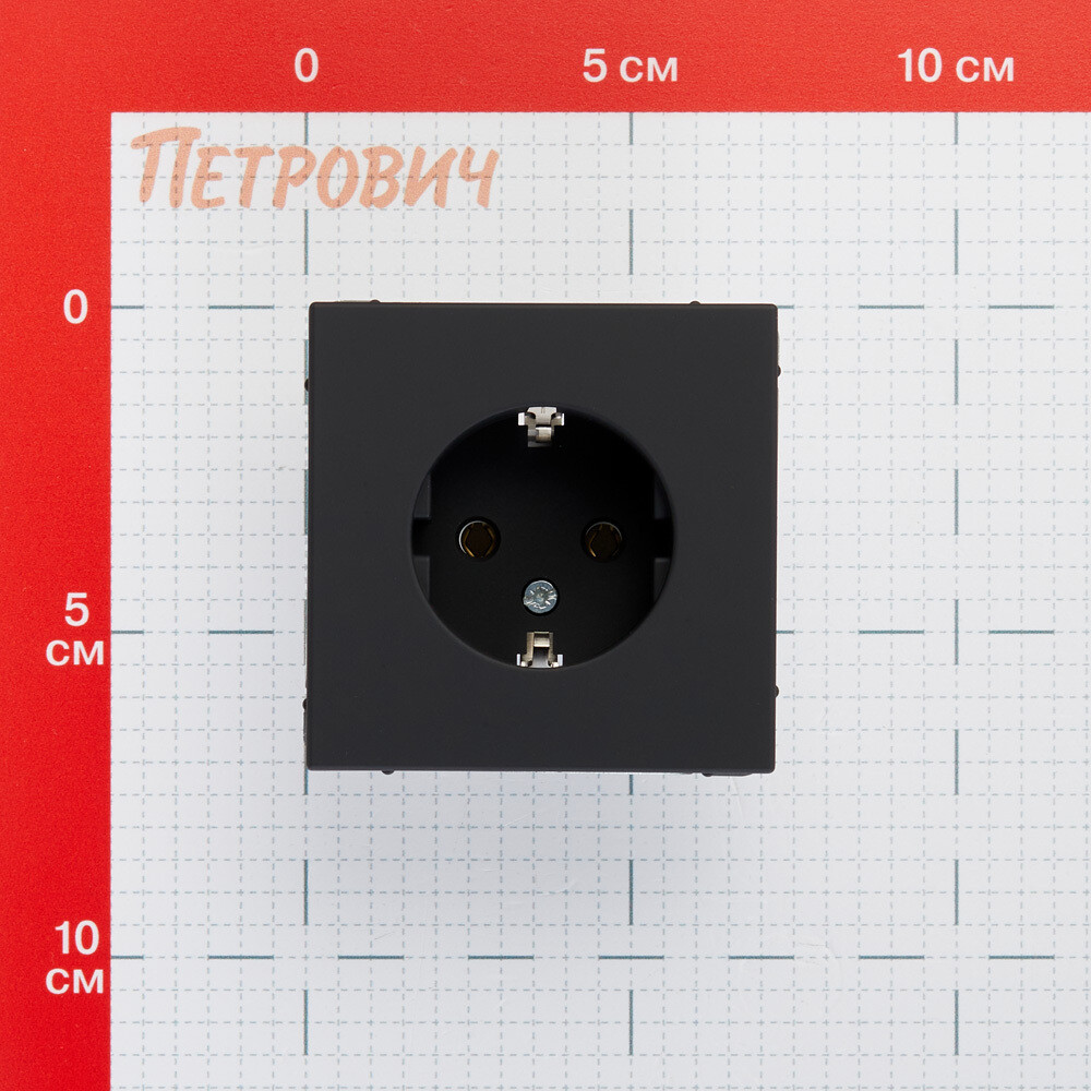 Розетка Systeme Electric ArtGallery встраиваемая карбон (GAL001043)