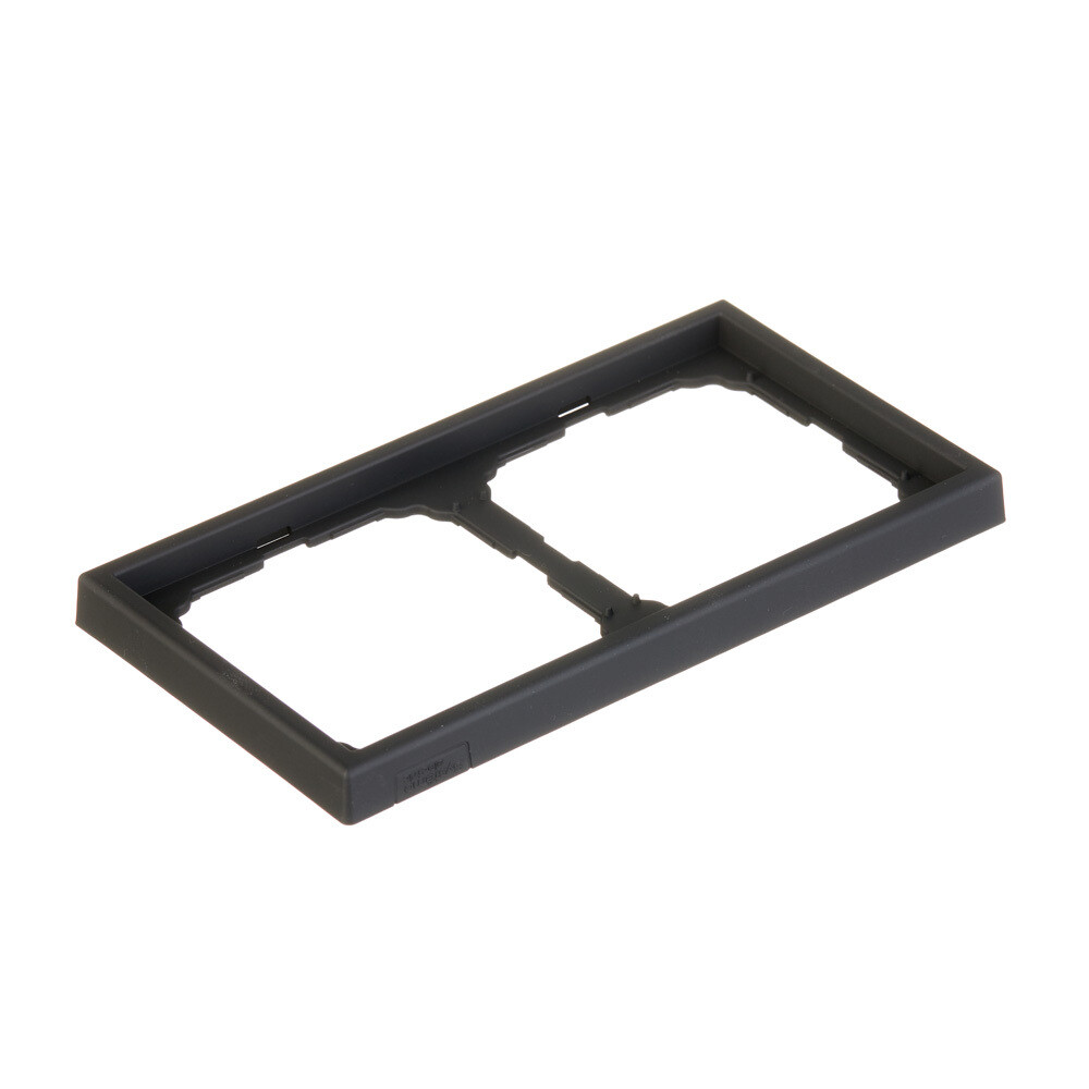 Рамка Systeme Electric ArtGallery двухместная карбон (GAL001002)