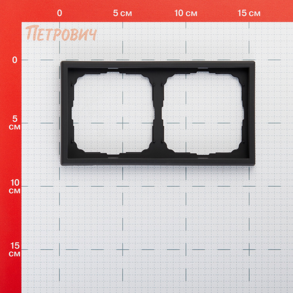 Рамка Systeme Electric ArtGallery двухместная карбон (GAL001002)