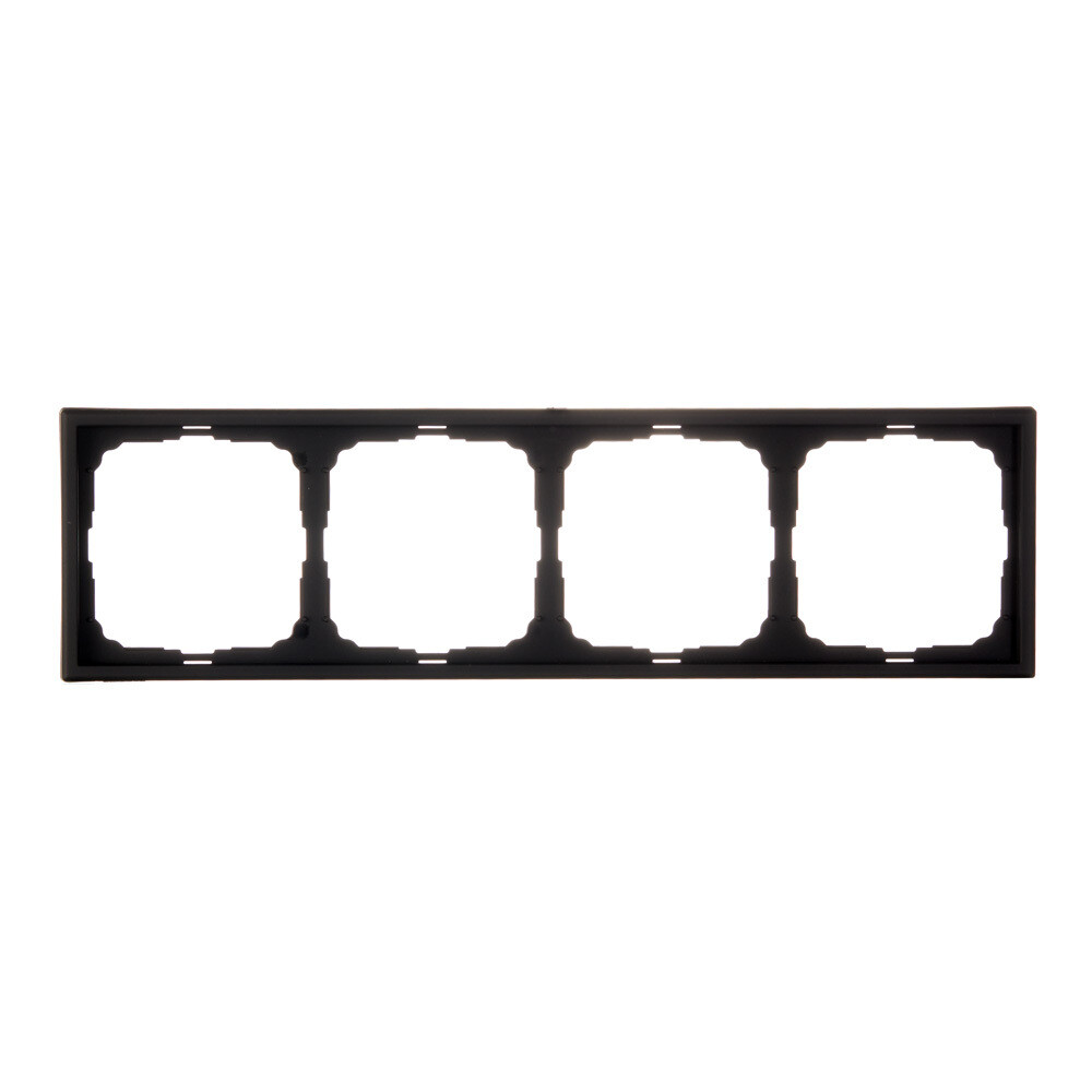 Рамка Systeme Electric ArtGallery четырехместная карбон (GAL001004)