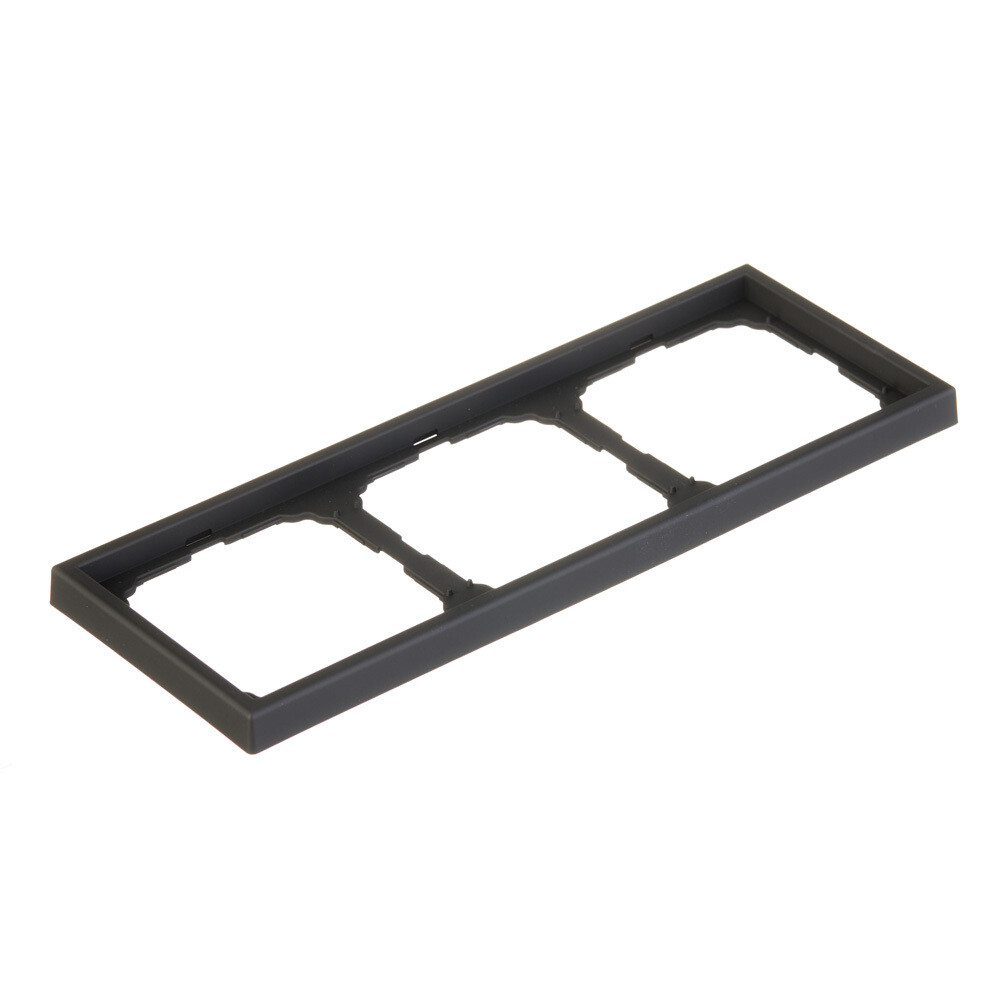 Рамка Systeme Electric ArtGallery трехместная карбон (GAL001003)