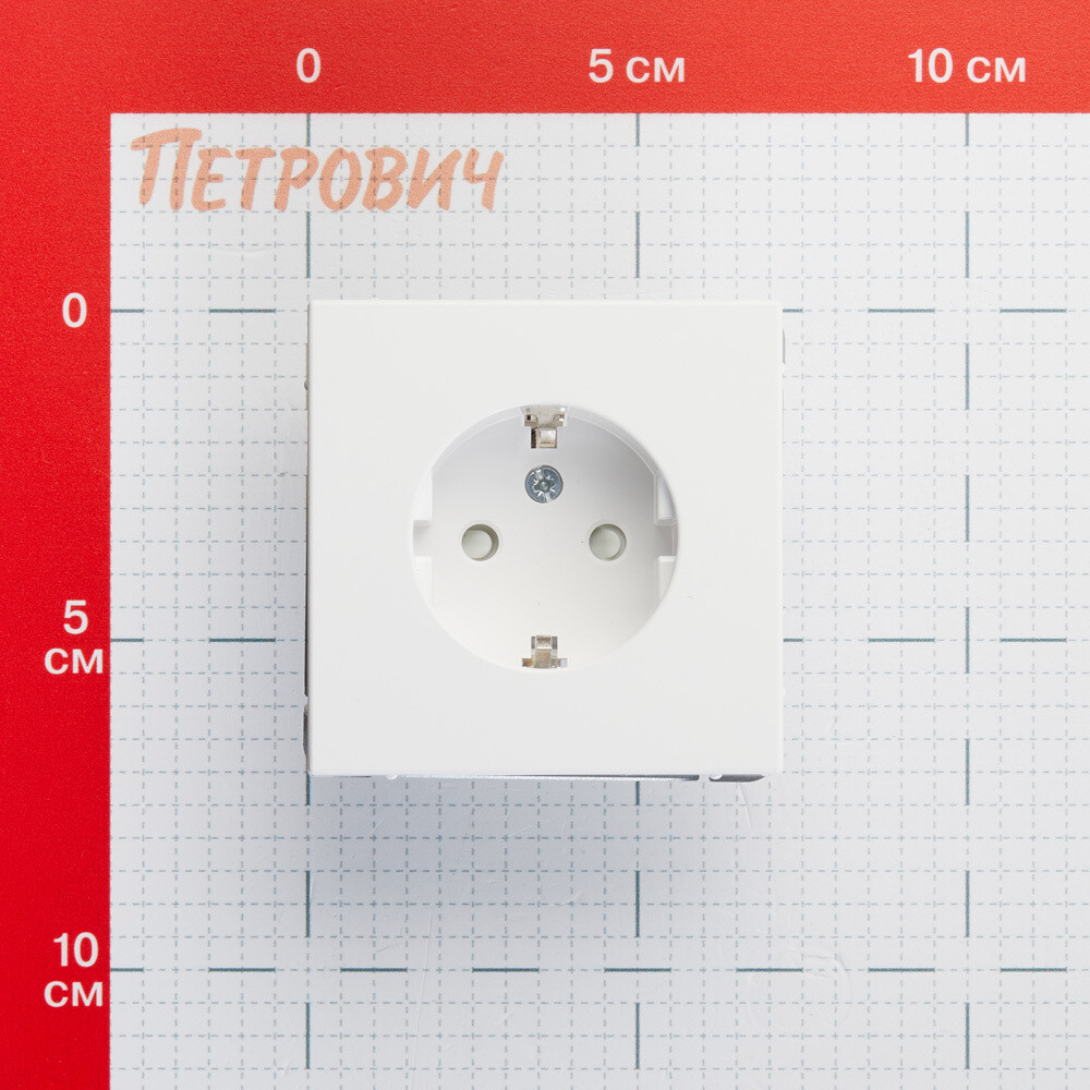 Розетка Systeme Electric ArtGallery встраиваемая белая со шторками (GAL000145)