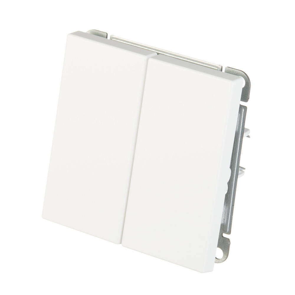 Выключатель Systeme Electric ArtGallery двухклавишный встраиваемый белый (GAL000151)