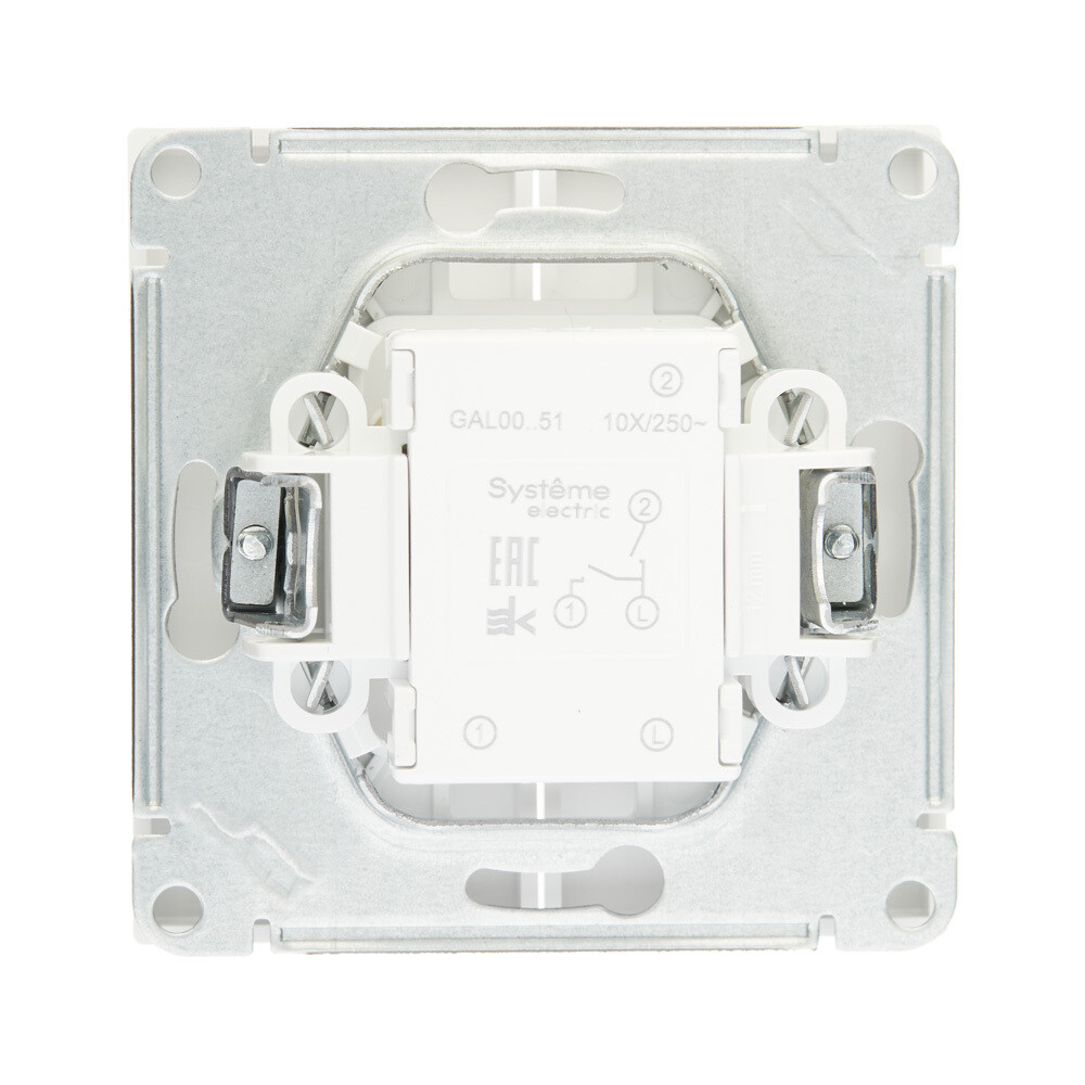 Выключатель Systeme Electric ArtGallery двухклавишный встраиваемый белый (GAL000151)
