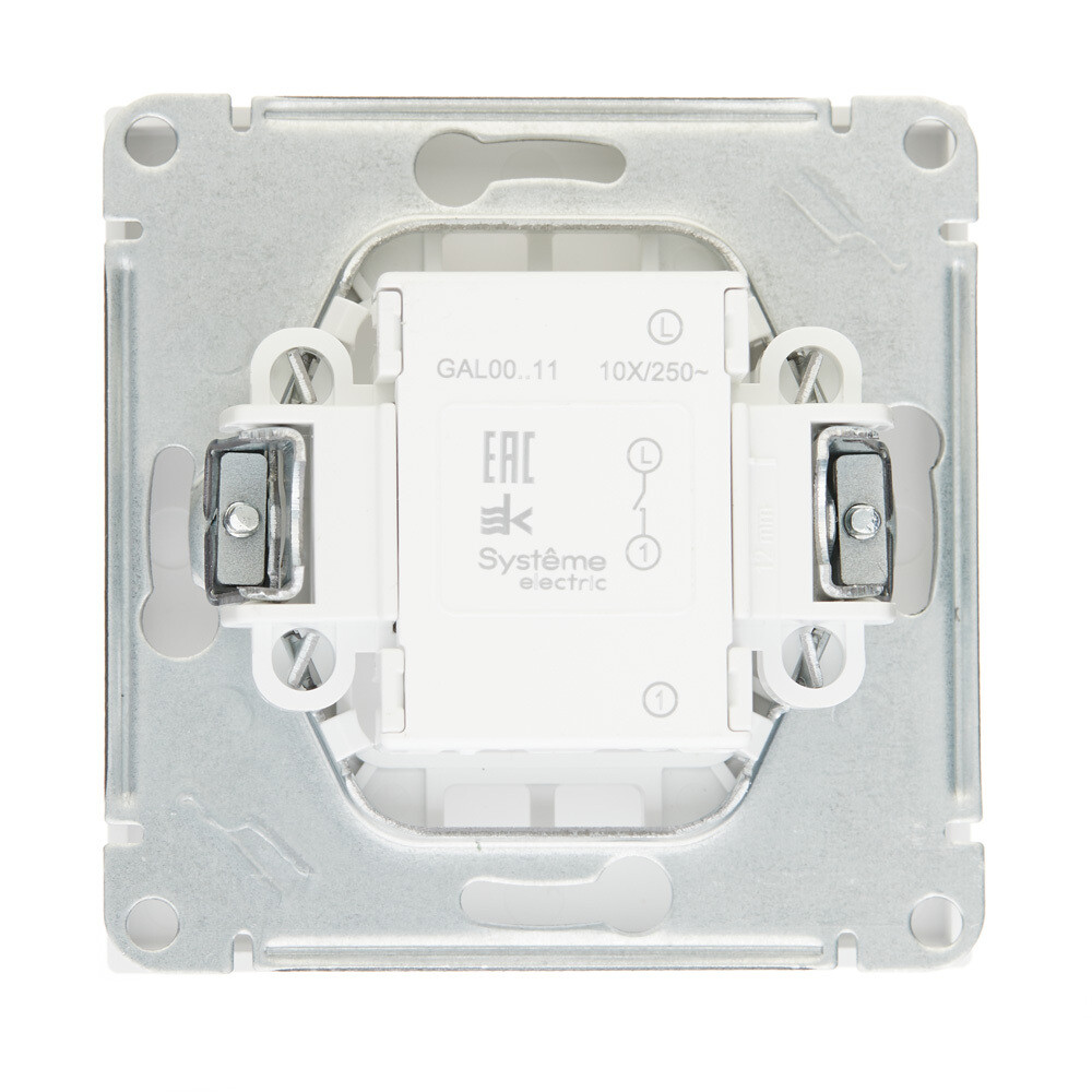 Выключатель Systeme Electric ArtGallery одноклавишный встраиваемый белый (GAL000111)