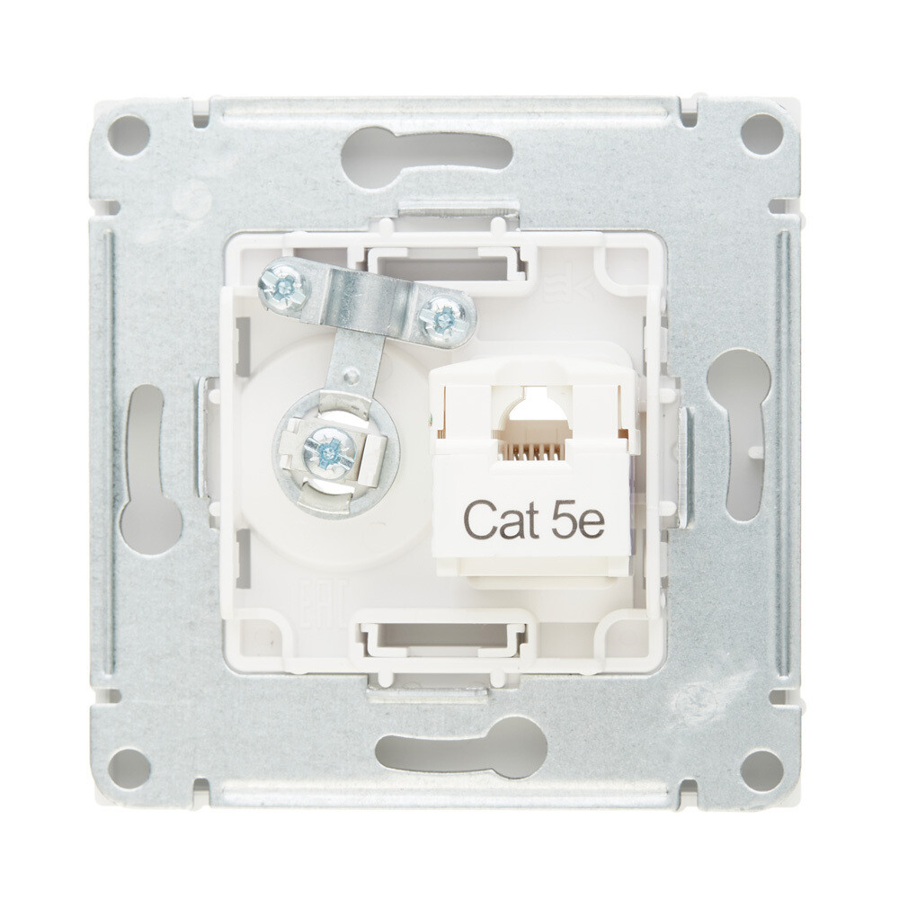 Розетка телевизионная/ компьютерная Systeme Electric ArtGallery встраиваемая белая TV/ RJ45 (GAL000189)