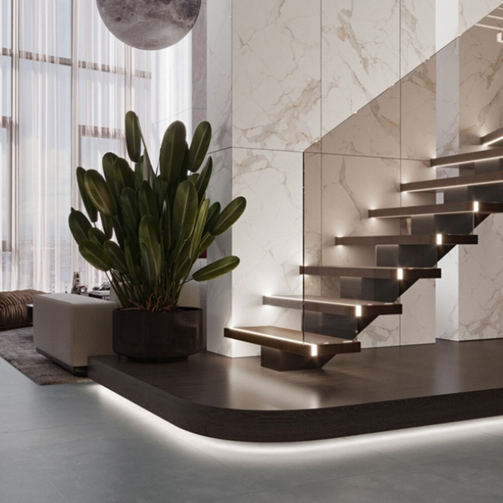 Керамогранит Buono Ceramica Marble белый полированный 1200х600х8,5 мм (2 шт.=1,44 кв.м)