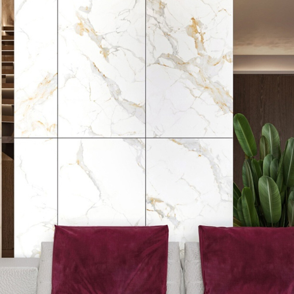 Керамогранит Buono Ceramica Marble белый полированный 1200х600х8,5 мм (2 шт.=1,44 кв.м)