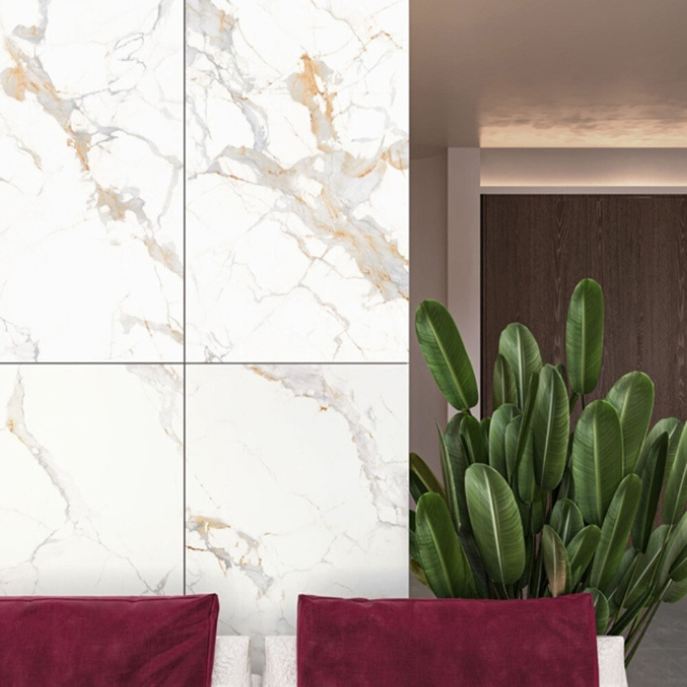 Керамогранит Buono Ceramica Marble белый полированный 1200х600х8,5 мм (2 шт.=1,44 кв.м)