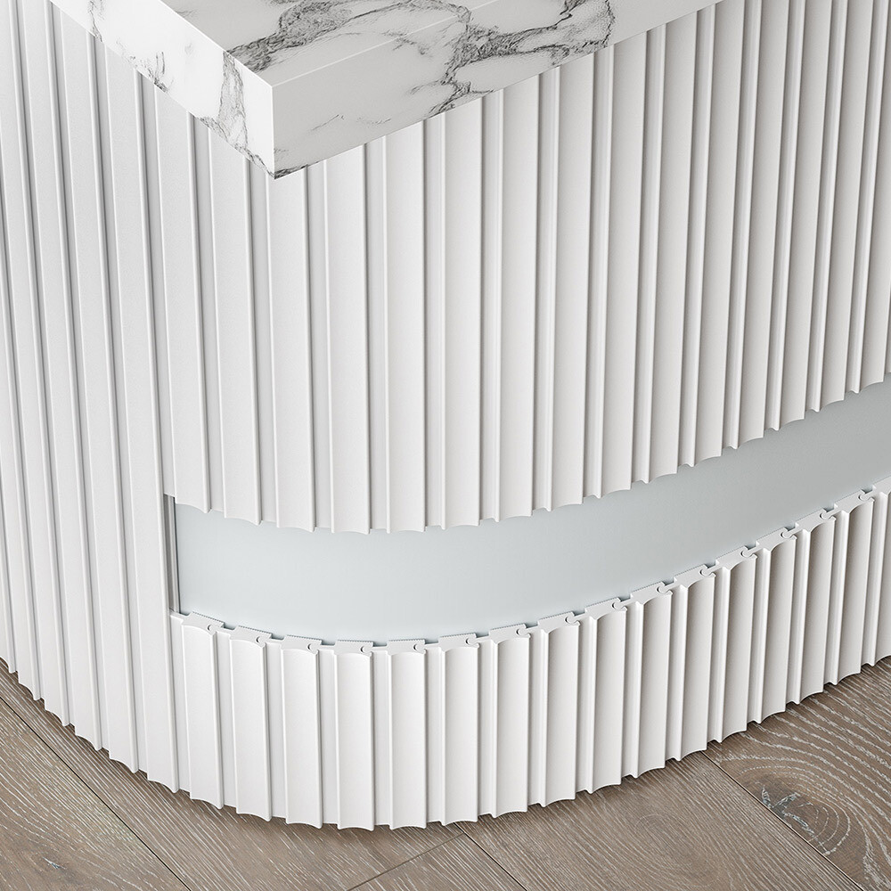 Декоративная рейка из экополимера 50х18х2800 мм Cosca Decor RX008 белая