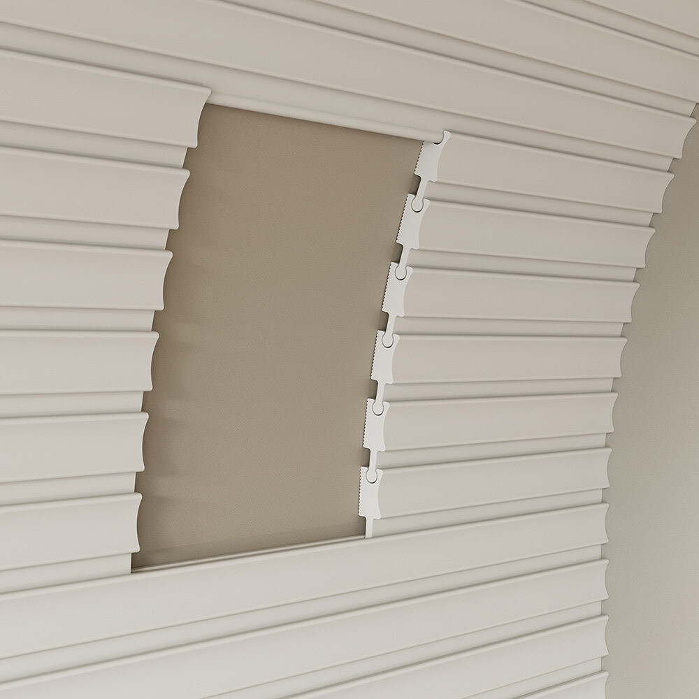 Декоративная рейка из экополимера 50х18х2800 мм Cosca Decor RX008 белая