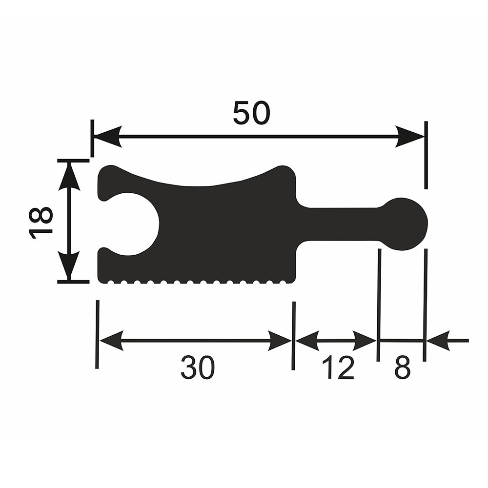 Декоративная рейка из экополимера 50х18х2800 мм Cosca Decor RX008 белая