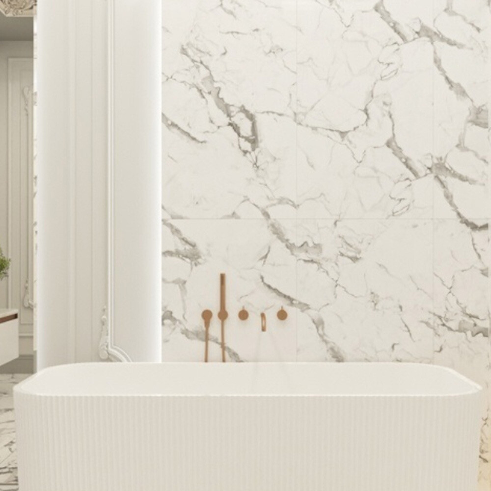 Керамогранит NT Ceramic Marmo белый полированный 1200х600х9 мм (2 шт.=1,44 кв.м)