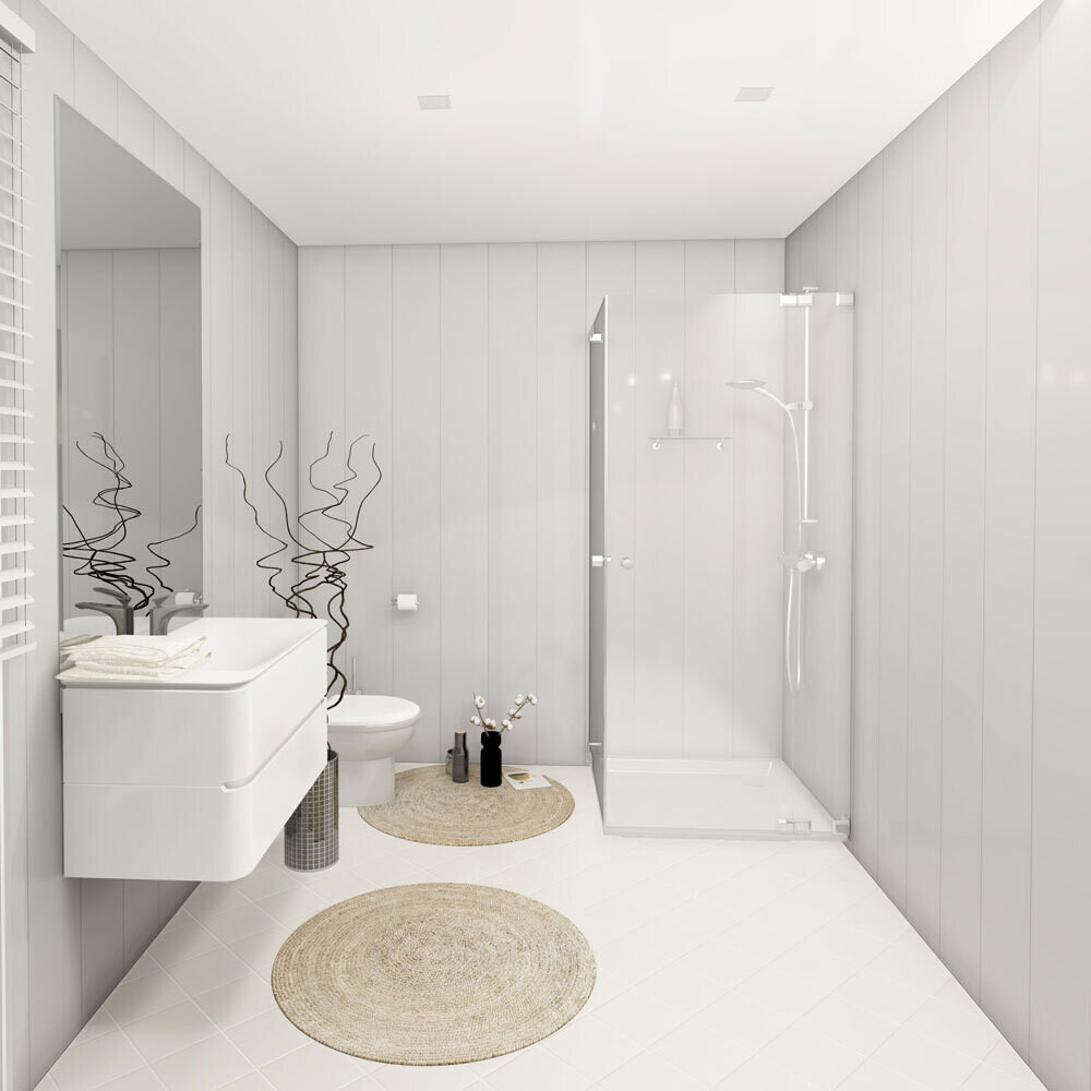 Панель ПВХ 250х3000х8 мм Кронапласт бесшовная матовая белая 0,75 кв.м