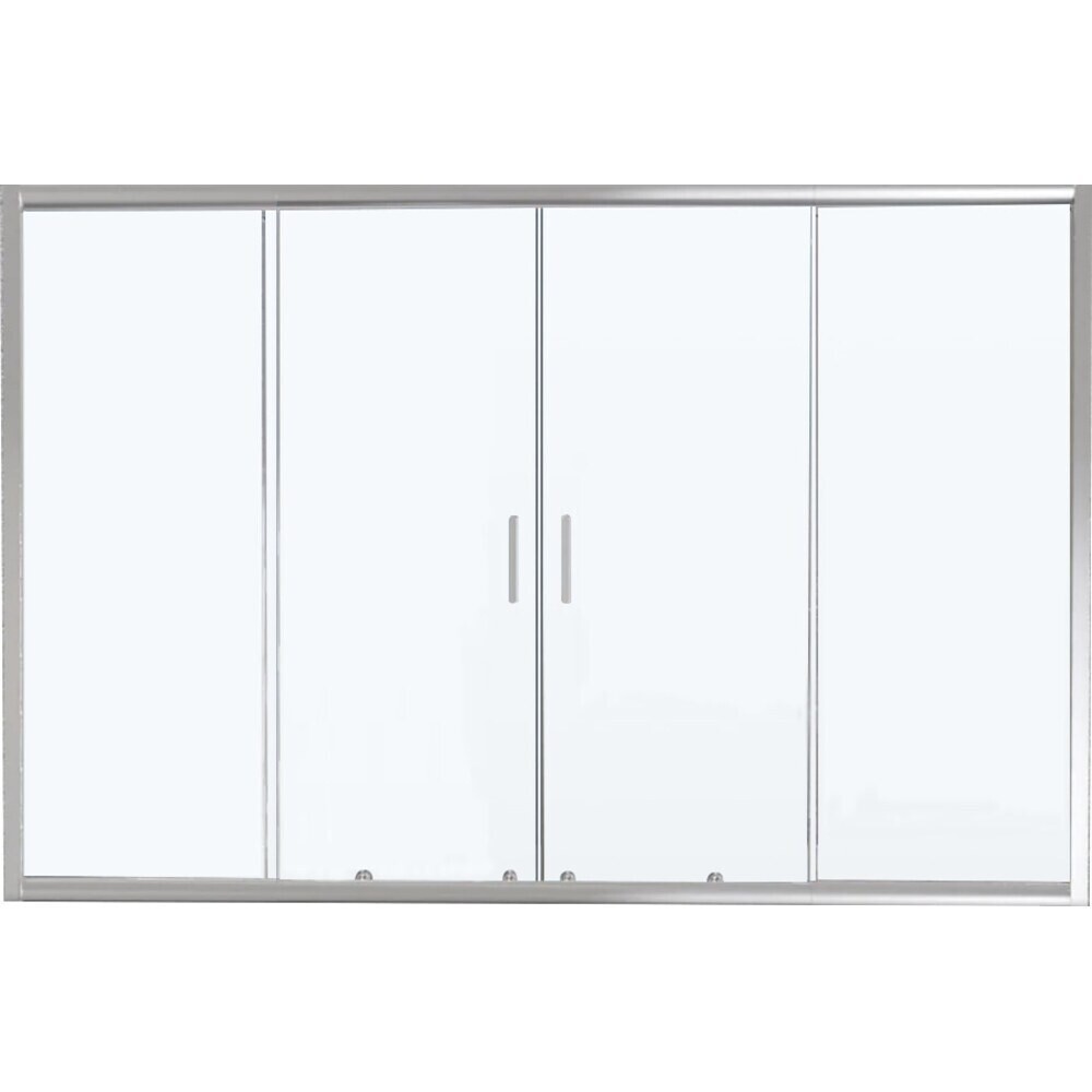 Шторка на ванну раздвижная 150х140х0,5 см профиль хром BelBagno Unique (UNIQUE-VF-2-150/180-140-C-Cr)