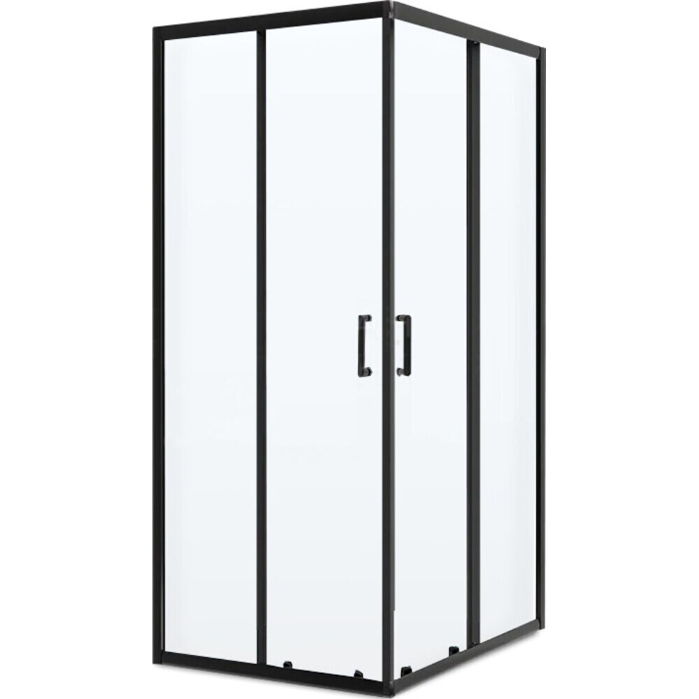 Душевой уголок BelBagno Uno черный 100х100х195 см квадрат стекло прозрачное 5 мм (UNO-195-A-2-100-C-NERO)