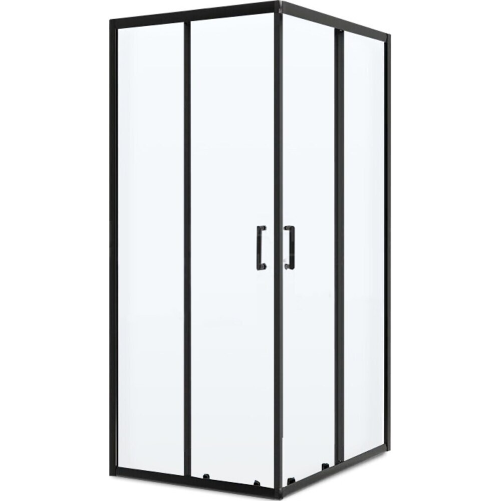 Душевой уголок BelBagno Uno черный 90х90х195 см квадрат стекло прозрачное 5 мм (UNO-195-A-2-90-C-NERO)