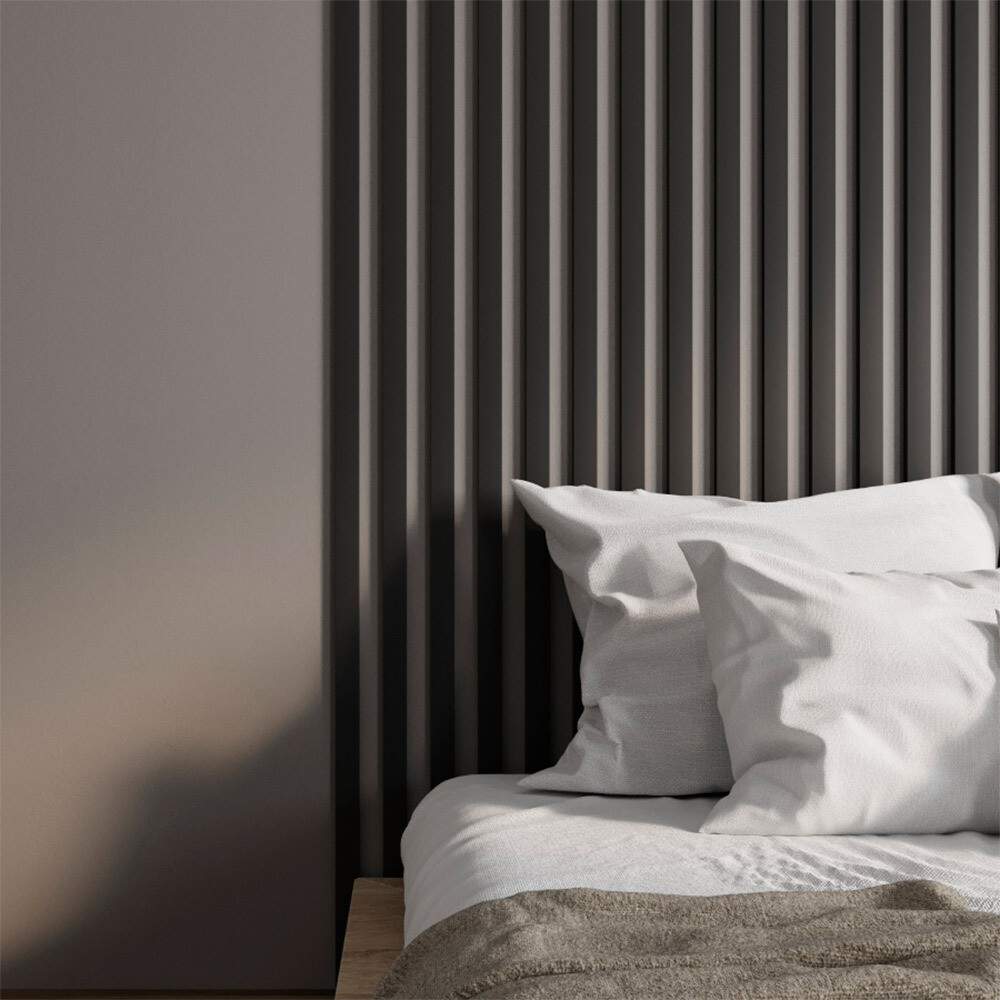 Декоративная рейка МДФ 60х16х2700 мм black lead Stella