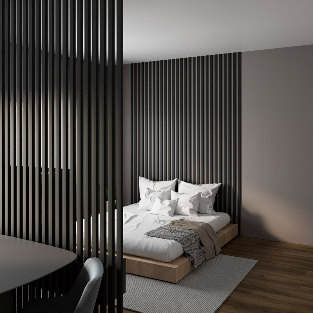 Декоративная рейка МДФ 60х16х2700 мм black lead Stella