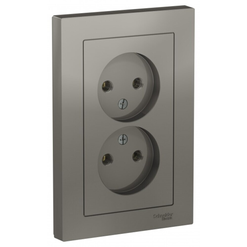 Розетка Systeme Electric AtlasDesign встраиваемая сталь (ATN000920)