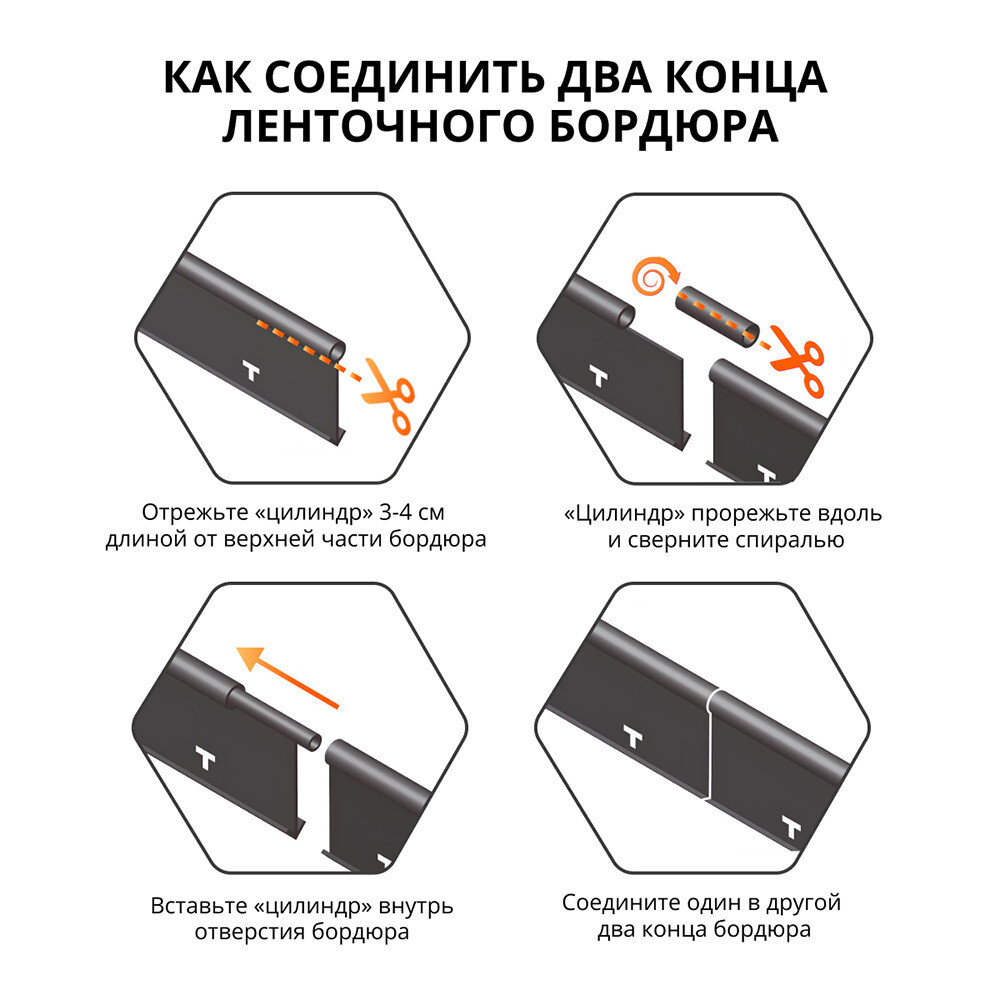 Бордюр пластиковый 10000х100х20 мм зеленый Gidrolica