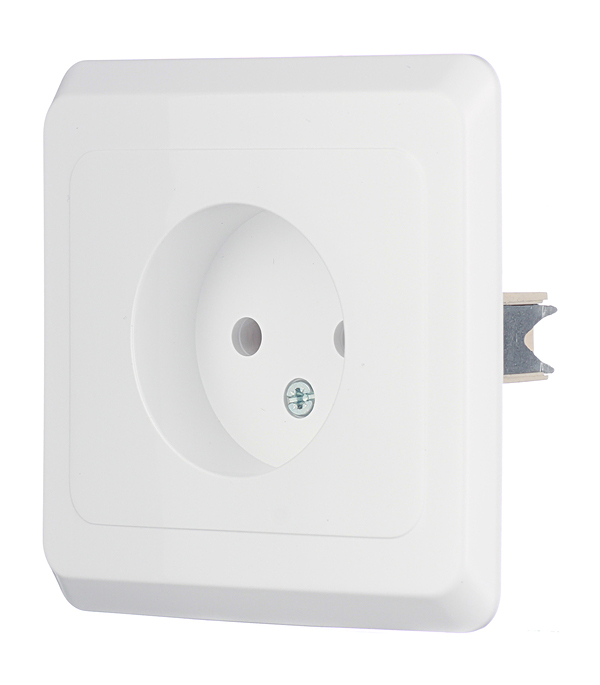 Розетка Systeme Electric Этюд встраиваемая белая (PC16-001B)