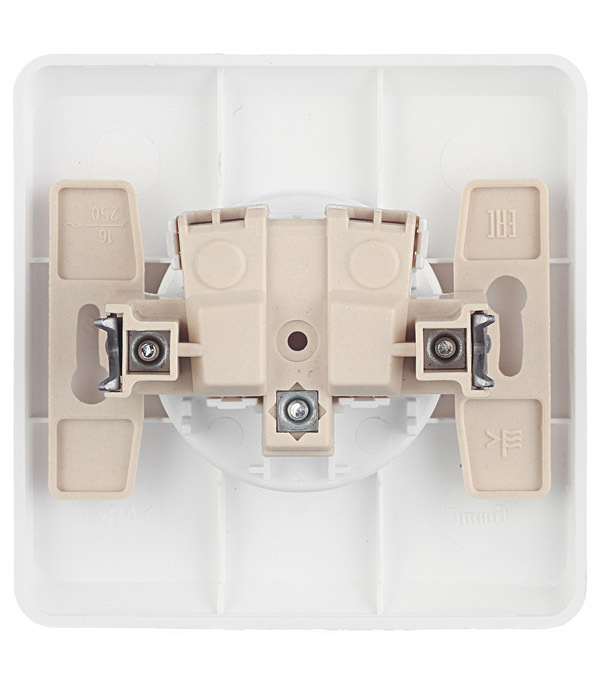 Розетка Systeme Electric Этюд встраиваемая белая (PC16-001B)