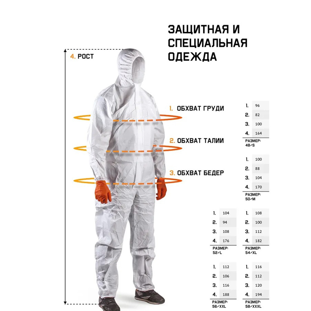 Комбинезон грязезащитный унисекс полиэстер Jeta Safety 52-54 (XL) рост 180-186 см серый (JPC75)
