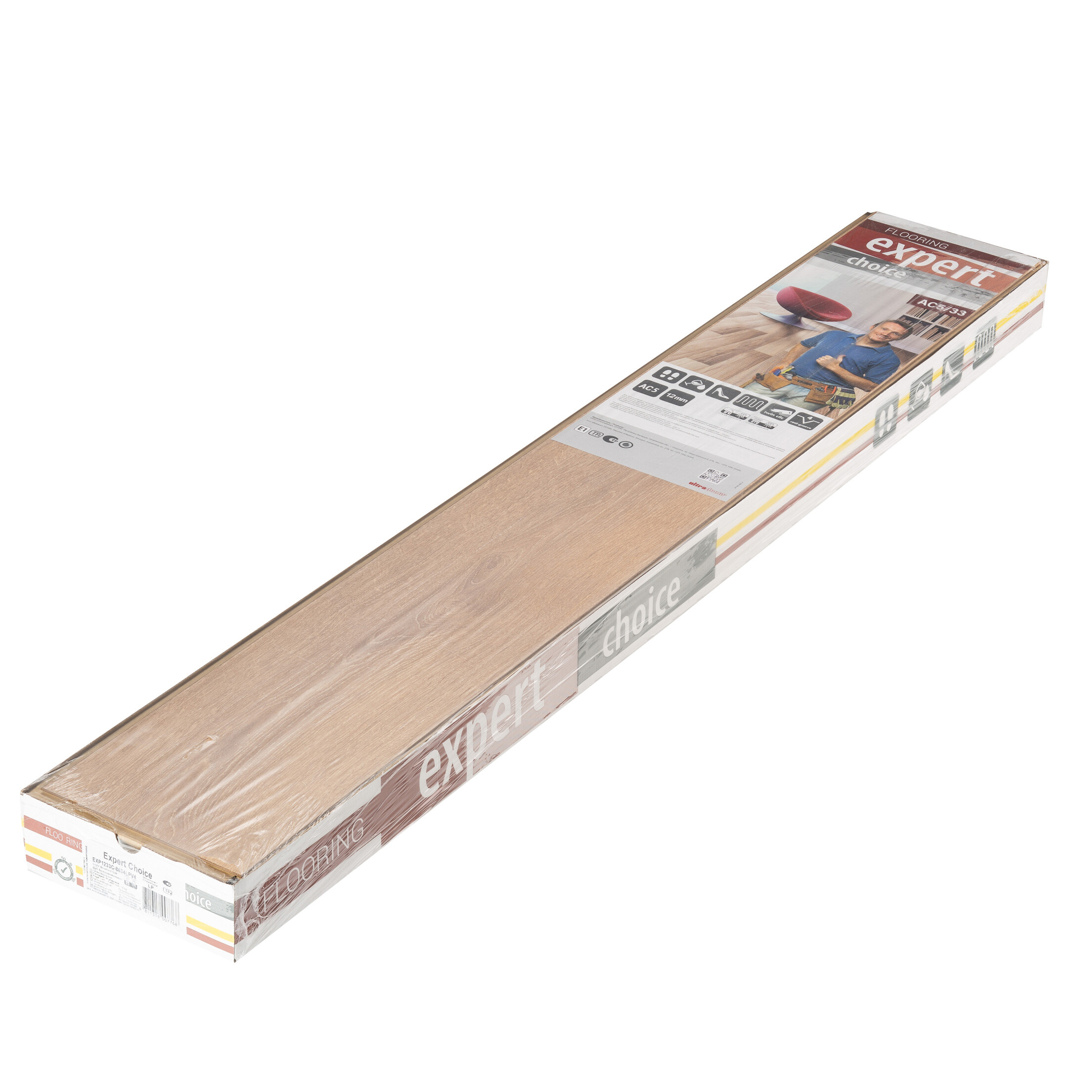 Ламинат 33 класс Ultradecor Expert Choice дуб брашированный 1,48 кв.м 12 мм с фаской