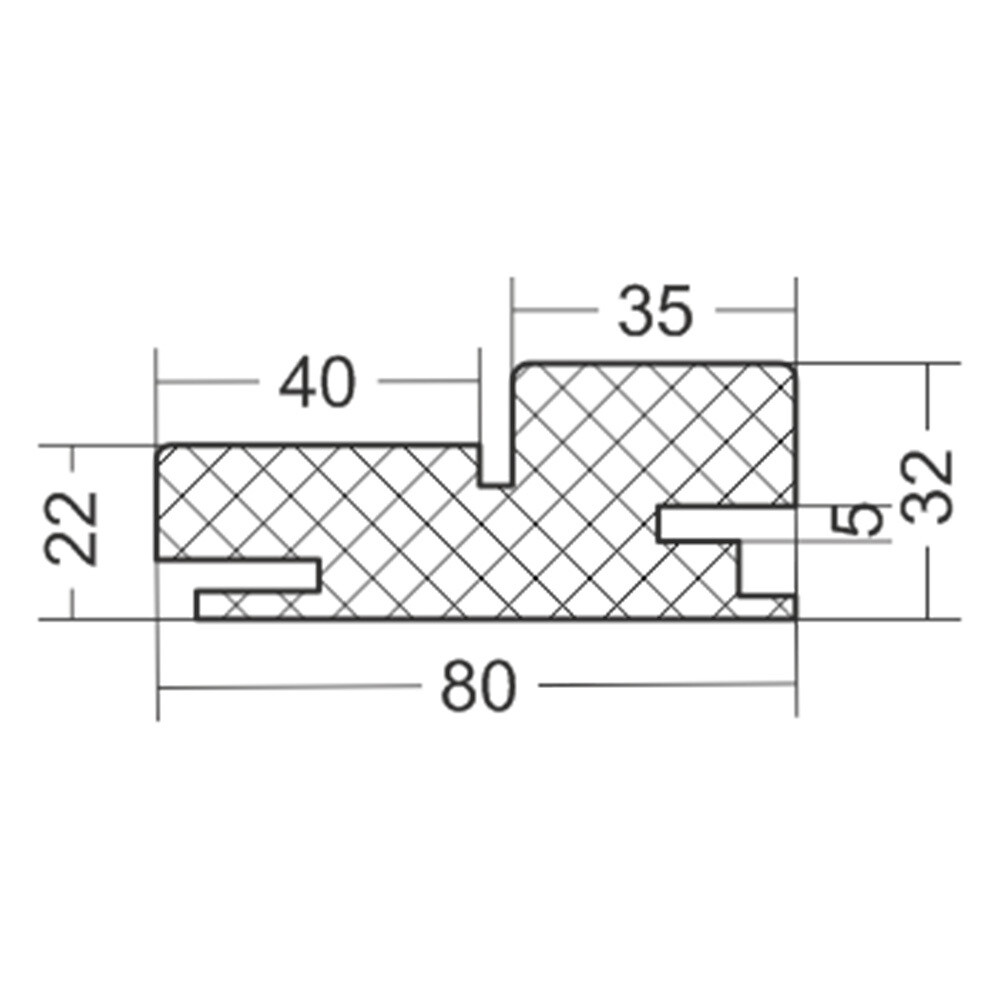 Коробка дверная телескопическая Норра 1/Ньюта 80х32х2400 мм эмаль белая (2,5 шт.)