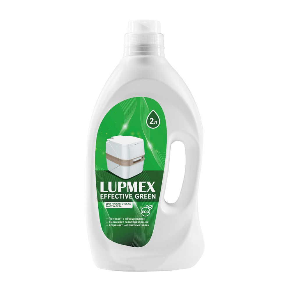 Жидкость для биотуалетов Lupmex Effective Green 2 л в нижний бак