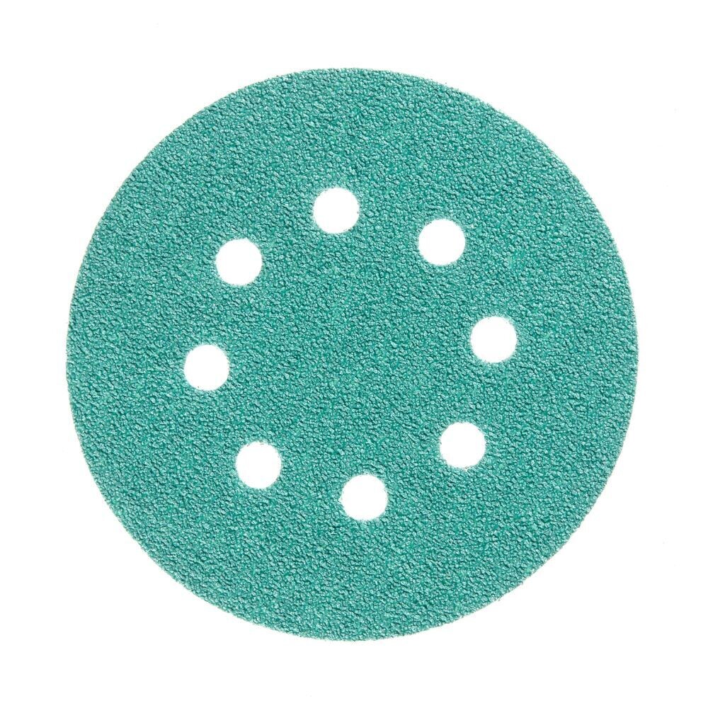 Диск шлифовальный КМ Green Film d125 мм P40 на липучку пленочная основа (5 шт.)