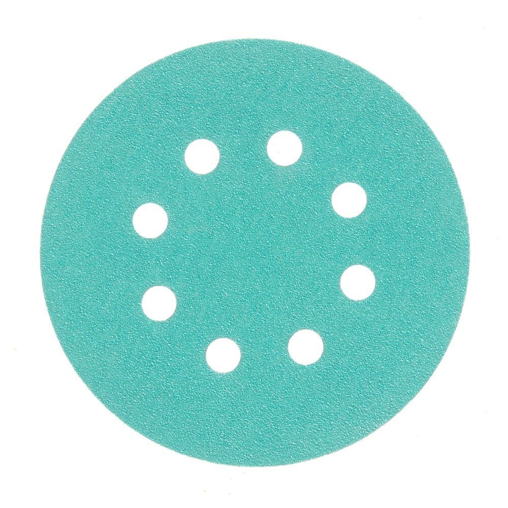 Диск шлифовальный КМ Green Film d125 мм P120 на липучку пленочная основа (5 шт.)