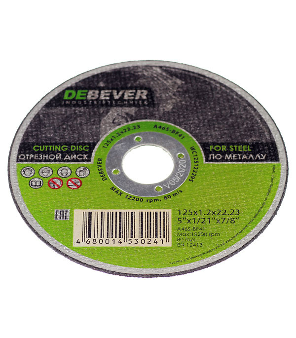 Круг отрезной по металлу Debever 125х22х1,2 мм (WC12512229S/30241)