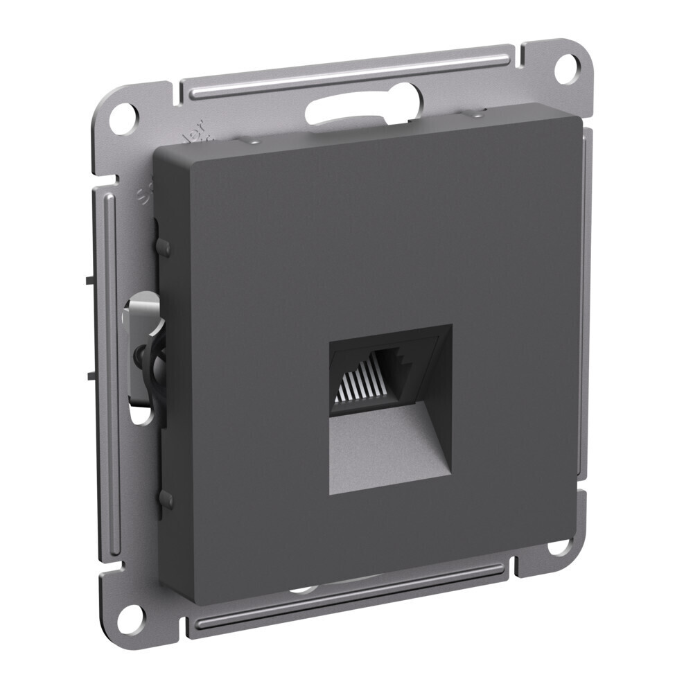 Розетка компьютерная Systeme Electric AtlasDesign встраиваемая базальт RJ45 (ATN001483)