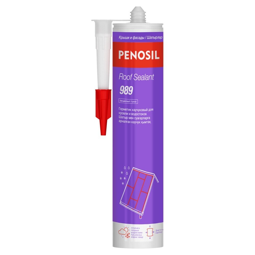 Герметик кровельный каучуковый Penosil Roof Sealant бесцветный 280 мл