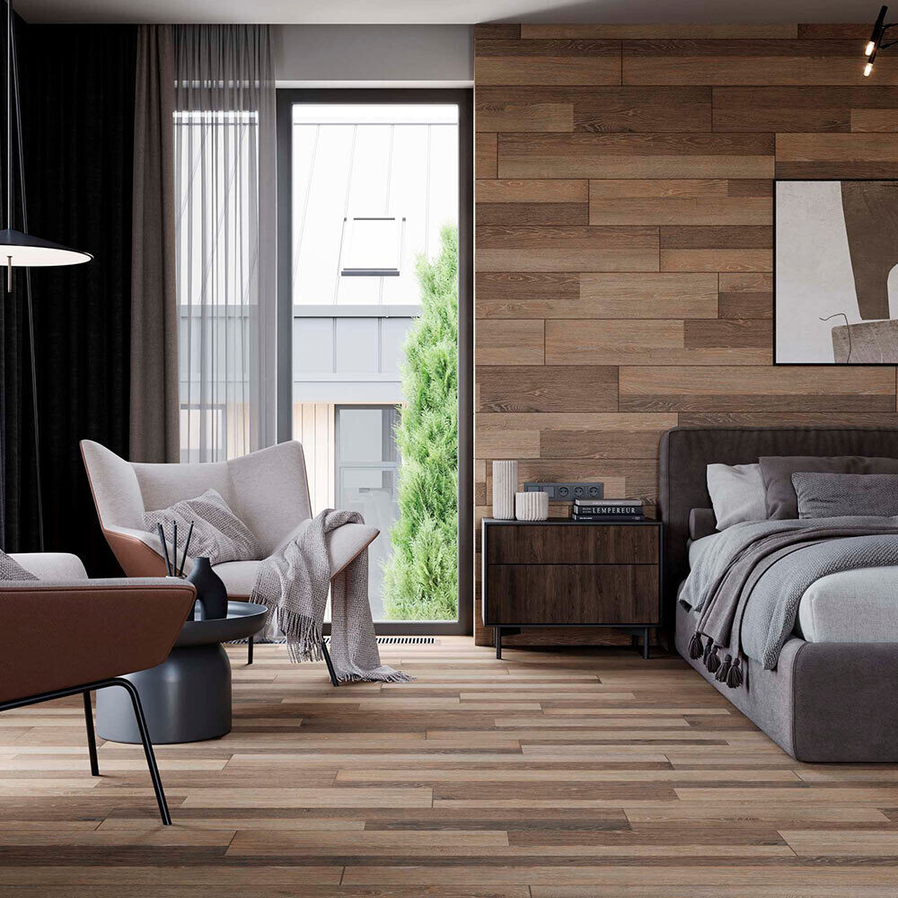 Керамогранит Estima Kraft Wood dark beige 1200х194х10 мм (7 шт.= 1,63 кв.м)
