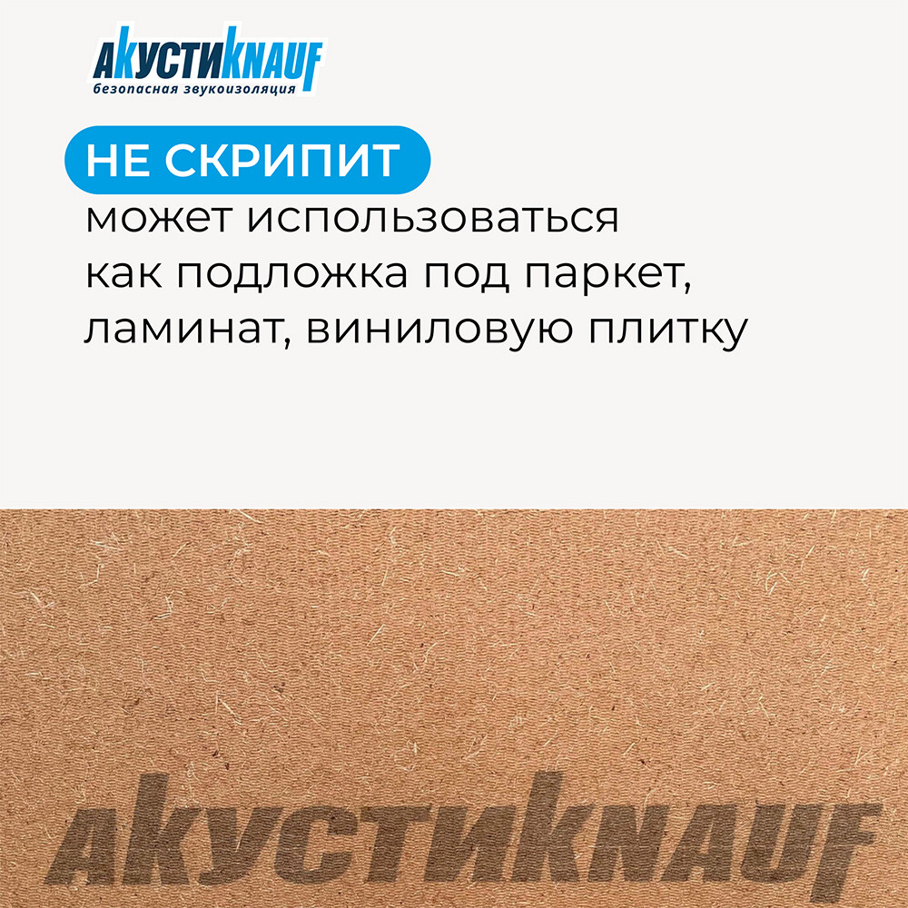 Панель звукоизоляционная АкустиKnauf МДВП 12х600х1250 мм (8 шт.) 6 кв.м