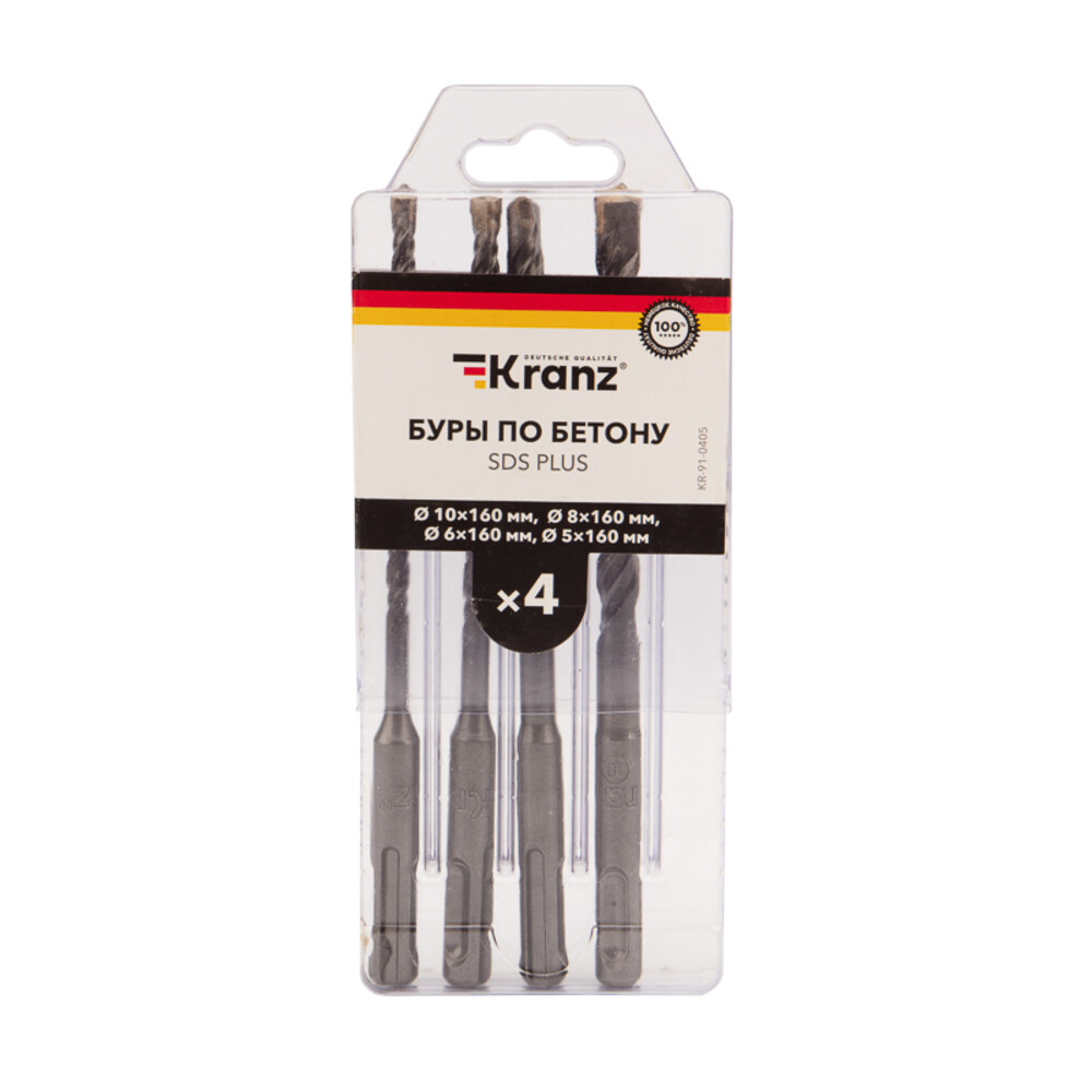 Набор буров SDS-plus Kranz 5-10 мм (4 шт.) (KR-91-0405)