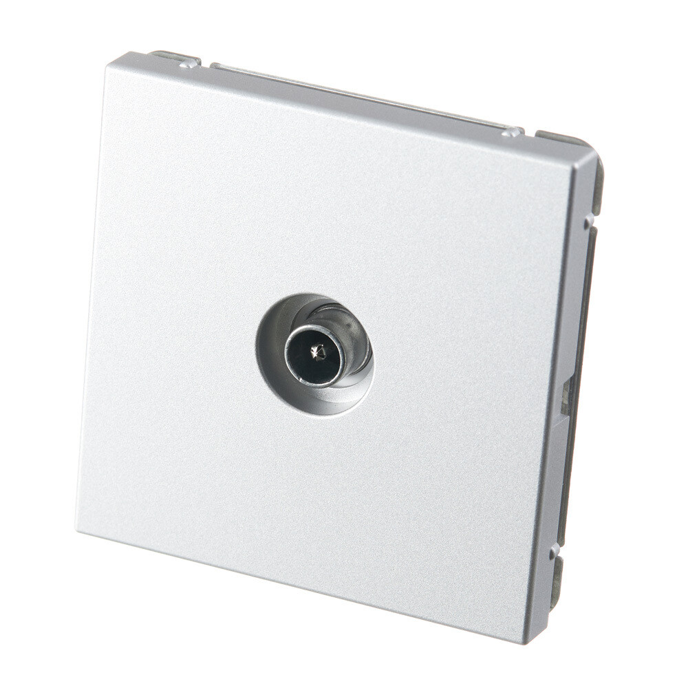 Розетка телевизионная Systeme Electric ArtGallery встраиваемая алюминий 1DB (GAL000391)