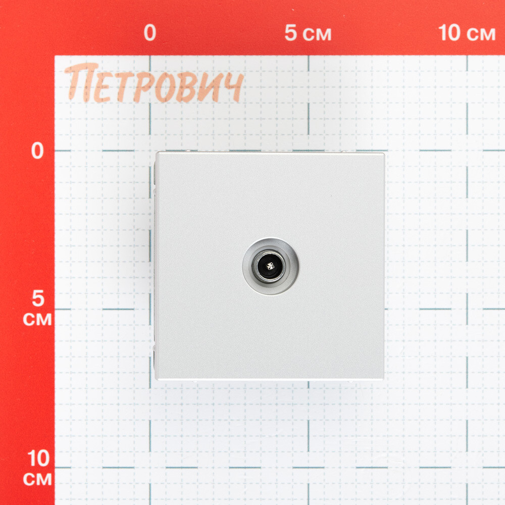 Розетка телевизионная Systeme Electric ArtGallery встраиваемая алюминий 1DB (GAL000391)