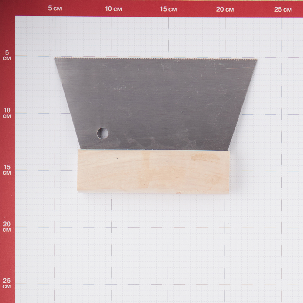 Шпатель для клея зубчатый Hardy 180 мм A1 нержавеющая сталь с деревянной ручкой (0825-661801)