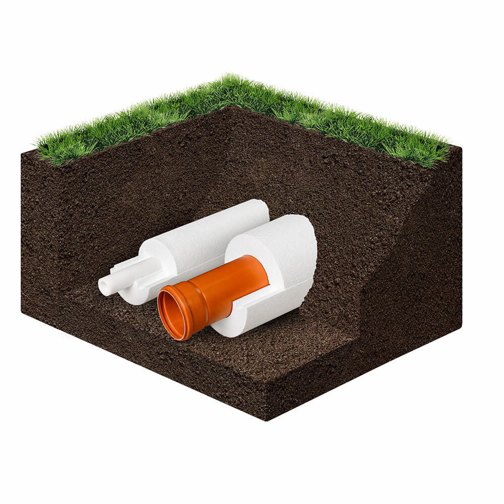 Теплоизоляция для труб Knauf Therm Скорлупа 110х50х1000 мм белая