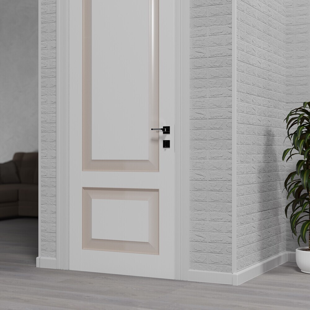 Панель самоклеящаяся вспененный полиэтилен 700х770х6 мм Lux кирпич белый 0,539 кв.м