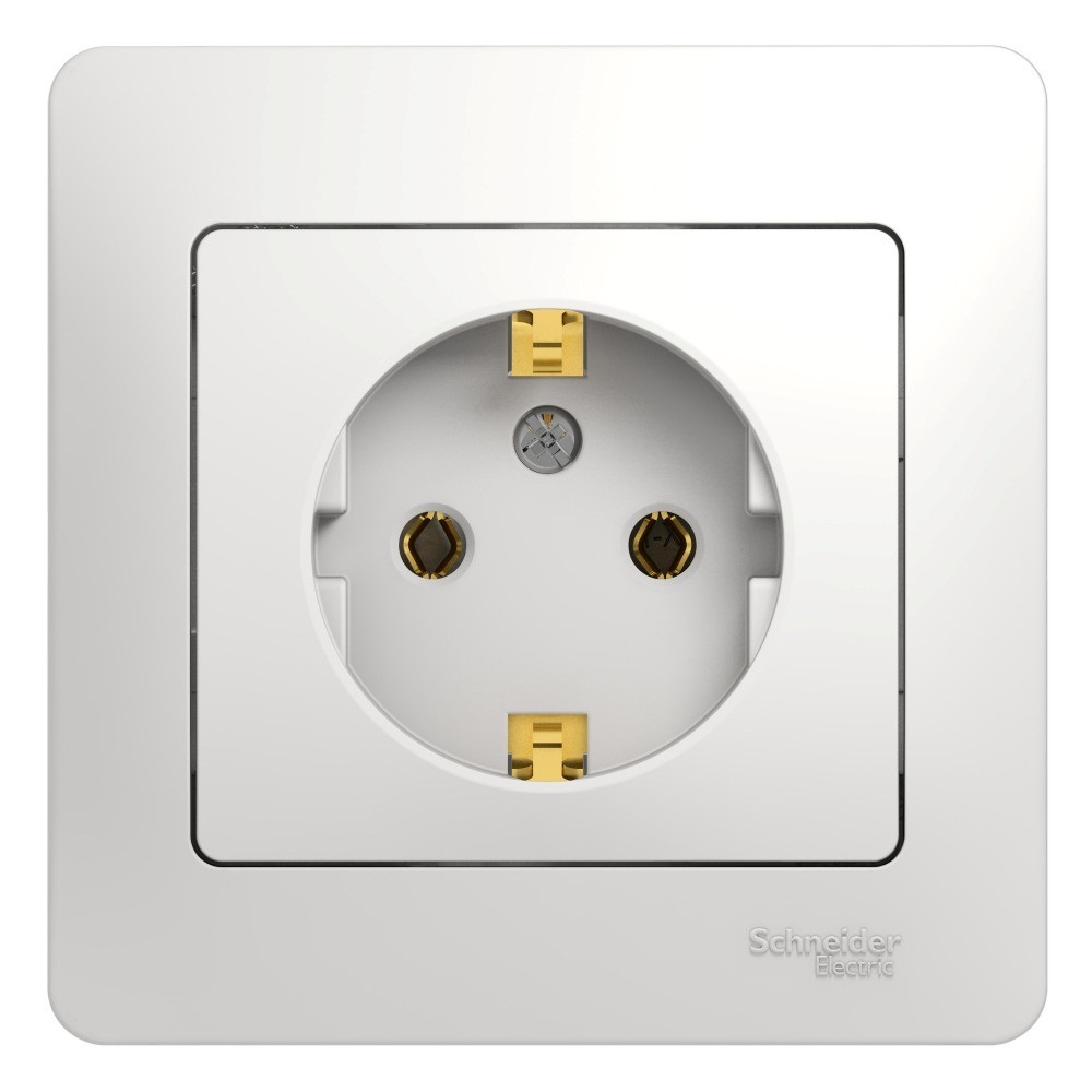 Розетка Systeme Electric Glossa встраиваемая белая (GSL000142)