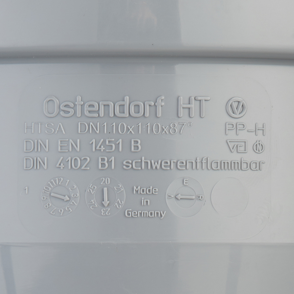 Тройник восстановитель раструба Ostendorf HTSA d110 мм 87° пластиковый для внутренней канализации (115740)