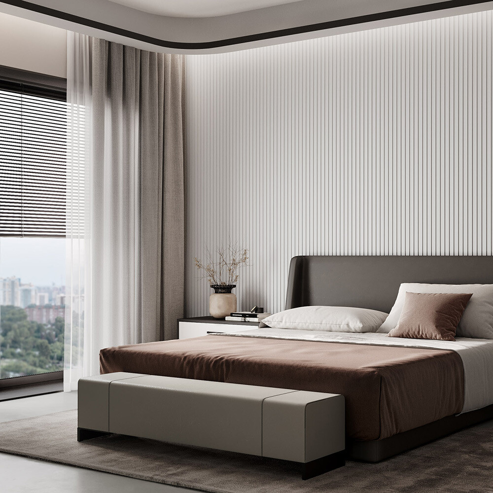 Панель декоративная из экополимера 200х2000х9 мм Bello Deco XPS СП 05/2 белая 0,4 кв.м